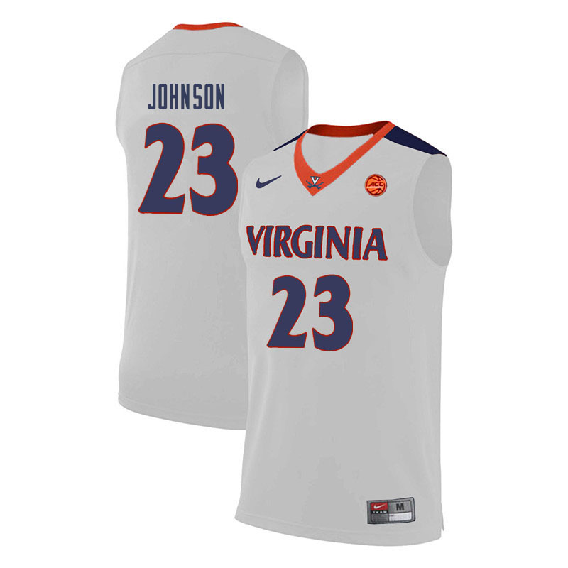 Men Virginia Cavaliers #23 Nigel Johnson College Basketball Jerseys-White
